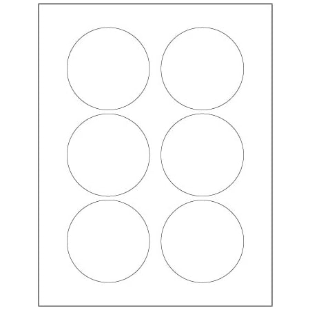 Bsc Preferred 3'' Glossy White Circle Laser Labels, 600PK BUY00021561